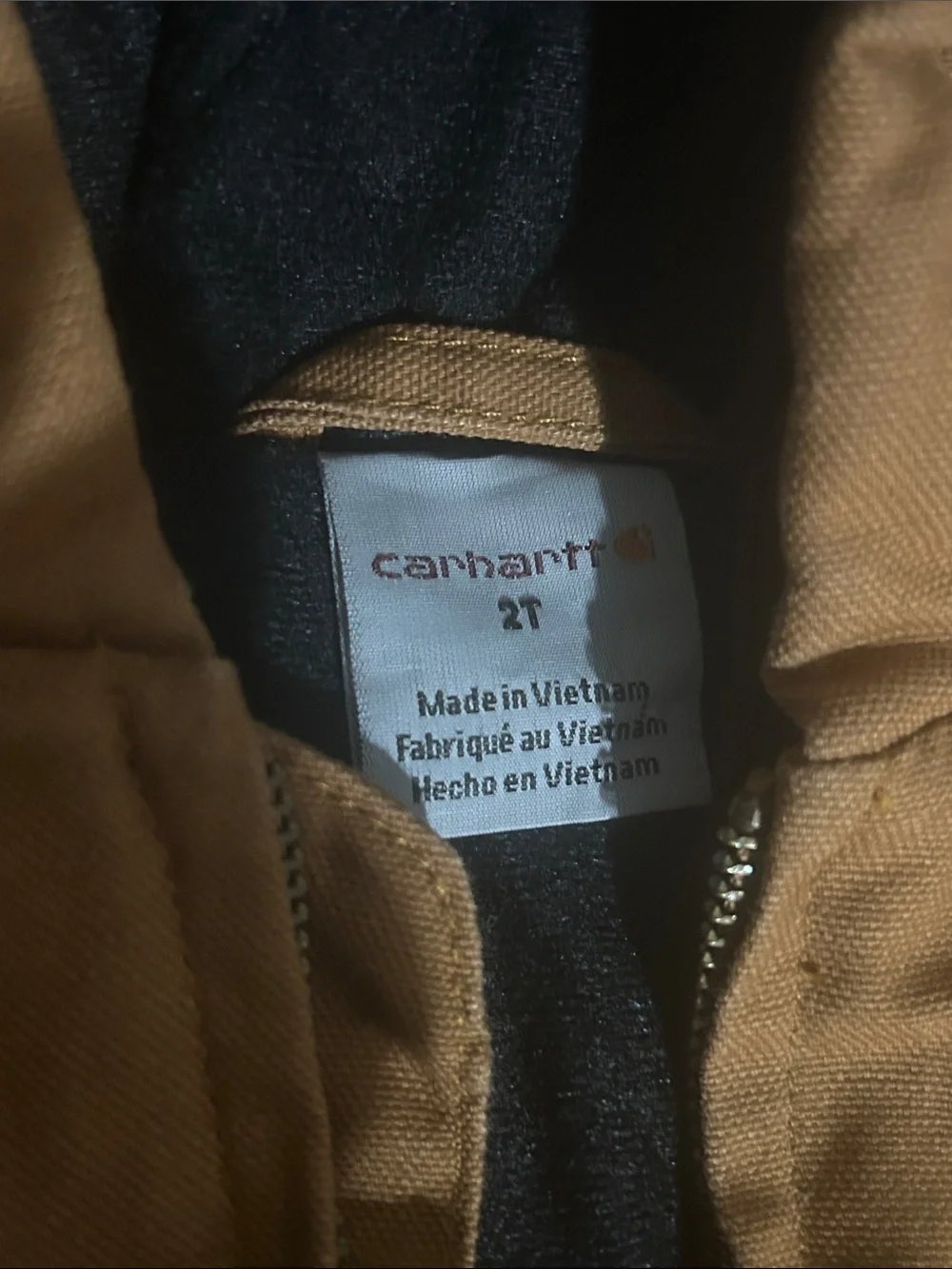 Carhartt Kids Caramel Hooded Work Jacket 070726